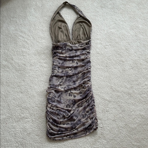 Guess Shirred Mesh Halter Mini Dress – Size M (NWT) - Picture 5 of 7